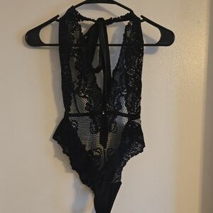 Le Mystere Black Lace Bodysuit